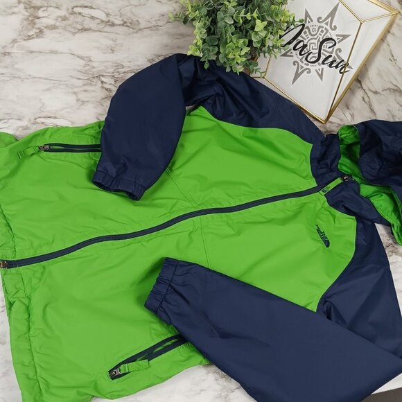 THE NORTH FACE hydrenaline Windbreaker jacket boys size L 14/16 green full zip - Picture 1 of 5
